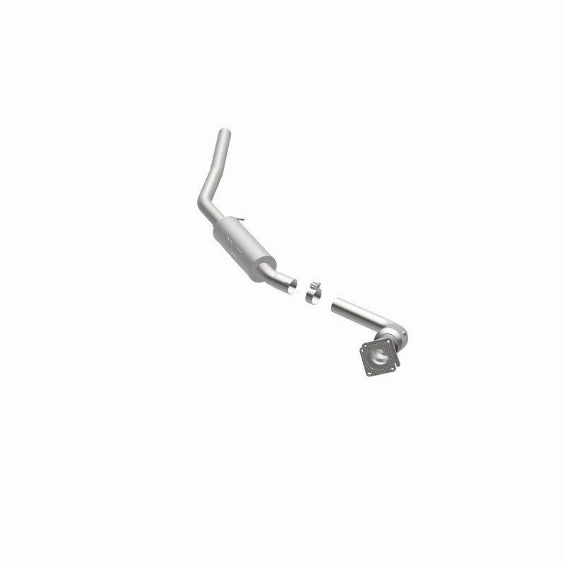 MagnaFlow 21-510 oem grade direct-fit catalytic converter, opposite side view of the turntable spin