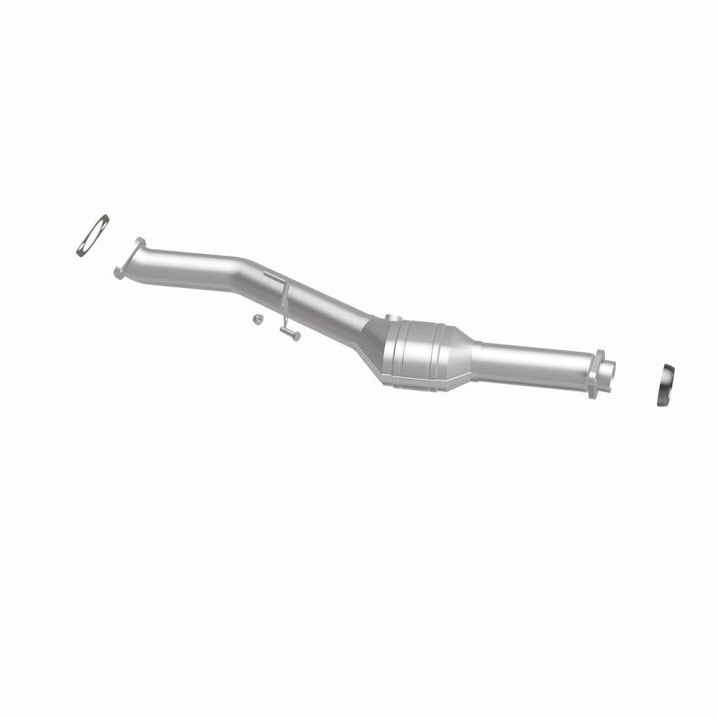 MagnaFlow 5421159 carb direct-fit catalytic converter, side view of the turntable spin