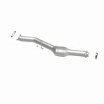 MagnaFlow 5421159 carb direct-fit catalytic converter, side view of the turntable spin