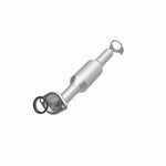 MagnaFlow 51449 oem grade direct-fit catalytic converter, opposite front three-quarter view of the turntable spin