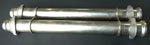 Capristo pre-muffler spare tubes for Ferrari 456GT, pair of polished stainless tubes with flanges