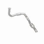 MagnaFlow 52492 oem grade direct-fit catalytic converter, rear three-quarter view of the turntable spin