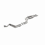 MagnaFlow 4481844 carb direct-fit catalytic converter, front three-quarter view of the turntable spin