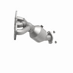 MagnaFlow 5582820 carb manifold converter, front three-quarter view of the turntable spin