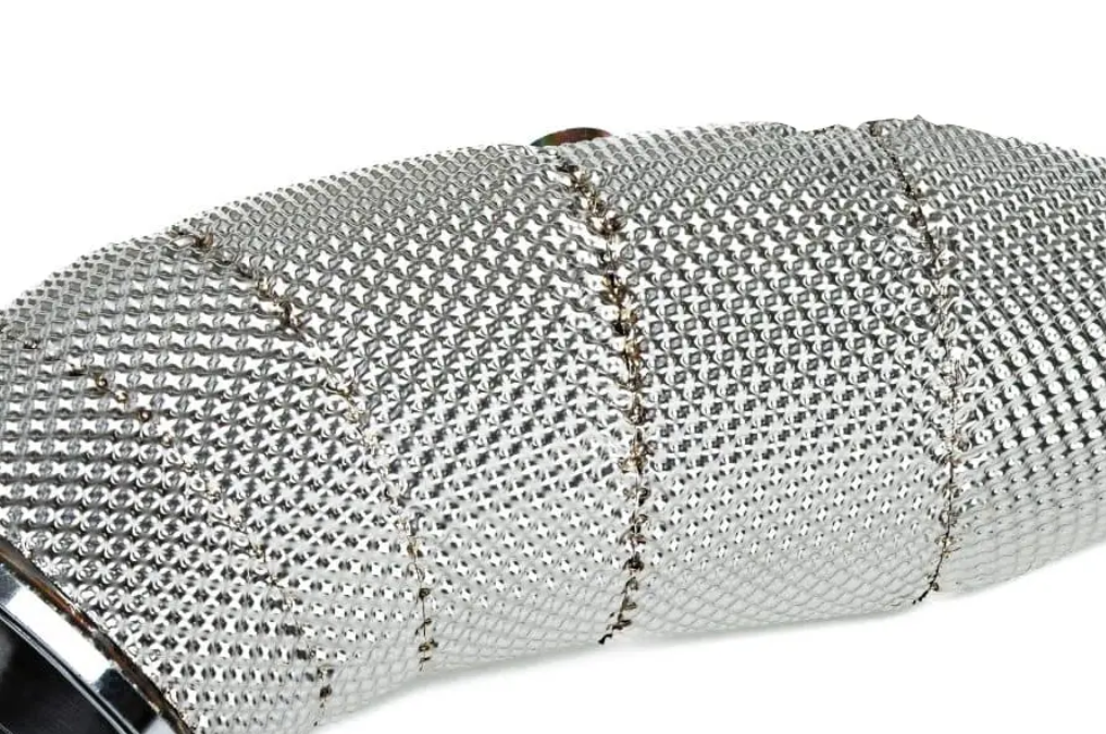 Heat shield wrap finish option on the VRSF B58 downpipe