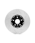 MINI front rotor showing its complete slotted ring