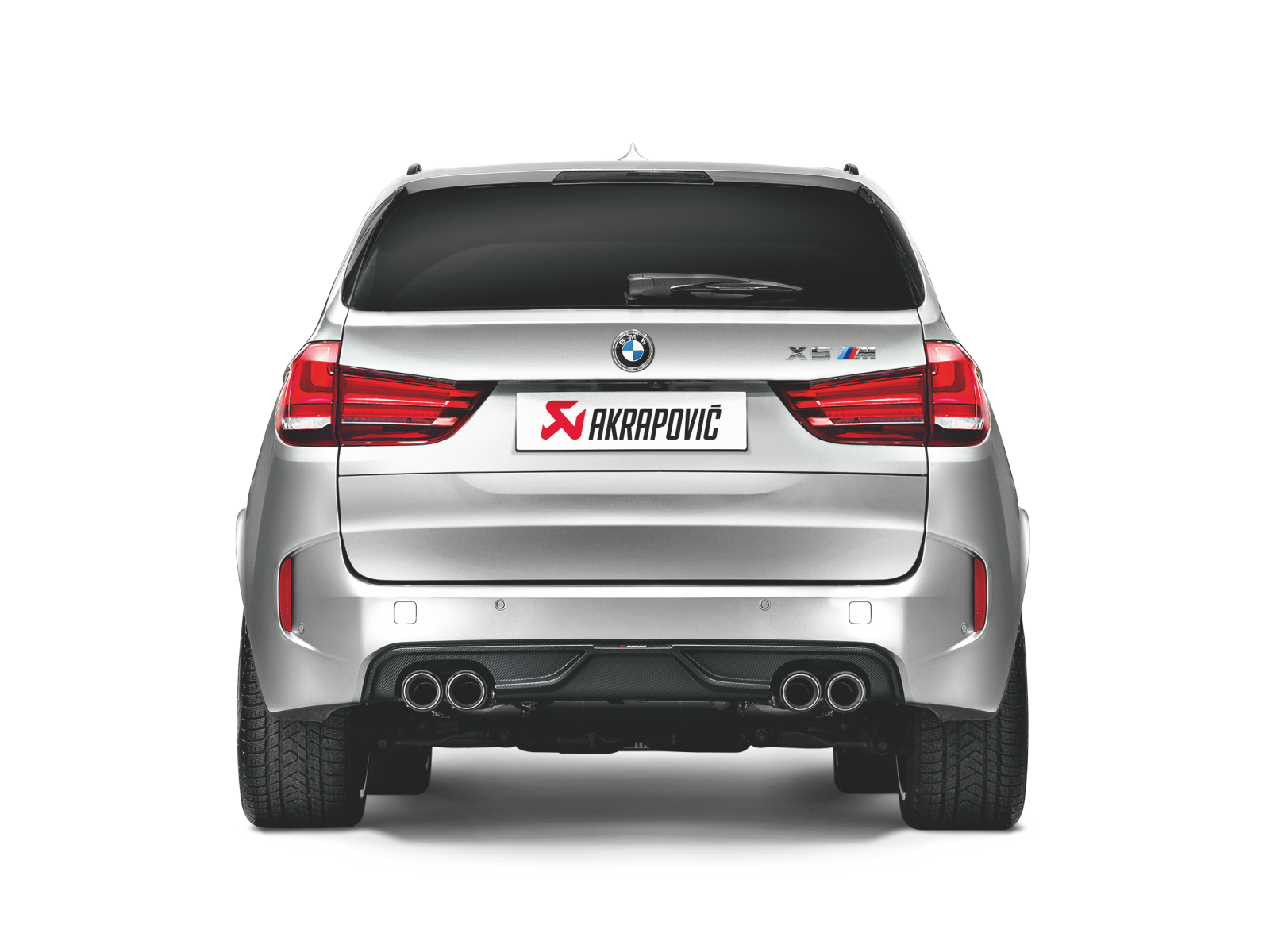 Akrapovic BMW X5M (F85) Rear Carbon Fiber Diffuser - Matte DI-BM/CA/2 for BMW X5 M F85 2015-2018, rear view