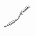 MagnaFlow 5461854 carb direct-fit catalytic converter, rear view of the turntable spin