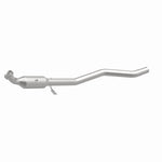 MagnaFlow 5451173 carb direct-fit catalytic converter, front three-quarter view of the turntable spin