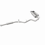 MagnaFlow 19676 overland series cat-back exhaust, rear view of the turntable spin