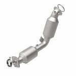 MagnaFlow 280755 oem grade direct-fit catalytic converter, rear view of the turntable spin