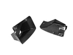 A back and side view of AUTOTECKNIC DRY CARBON FRONT AIR INLET TRIM SET - BMW G87 M2 2023+ with white background