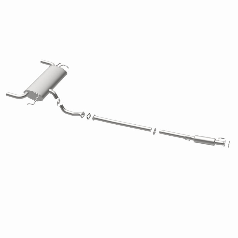 BRExhaust 106-0343 direct-fit exhaust kit, opposite rear three-quarter view of the turntable spin