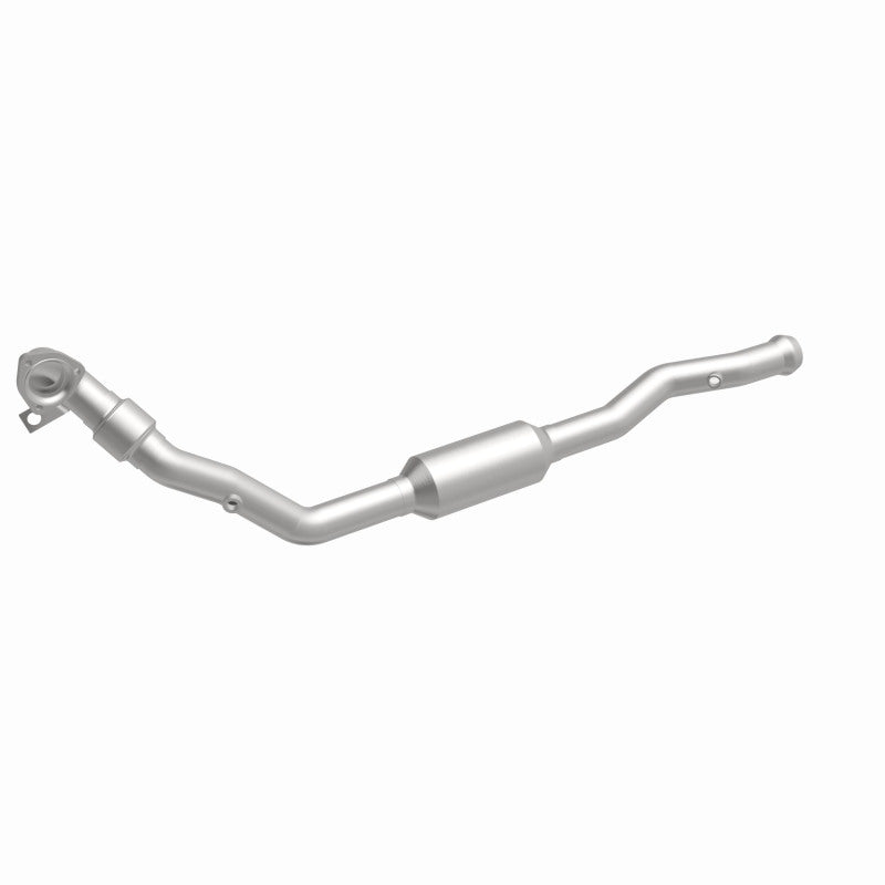 MagnaFlow 4481281 carb direct-fit catalytic converter, front three-quarter view of the turntable spin