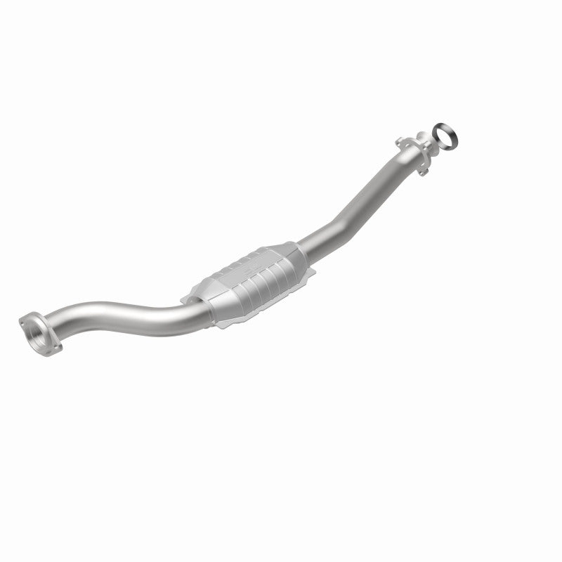 MagnaFlow 5592966 carb direct-fit catalytic converter, rear view of the turntable spin
