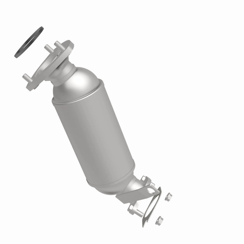 MagnaFlow 5582445 carb direct-fit catalytic converter, side view of the turntable spin