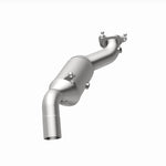 MagnaFlow 280230 oem grade direct-fit catalytic converter, opposite rear three-quarter view of the turntable spin