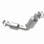 MagnaFlow 280755 oem grade direct-fit catalytic converter, opposite rear three-quarter view of the turntable spin