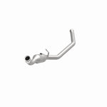 MagnaFlow 5551716 carb direct-fit catalytic converter, opposite front three-quarter view of the turntable spin