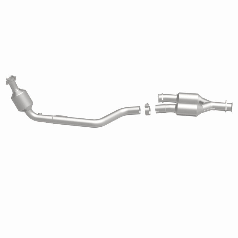 MagnaFlow 5411188 carb direct-fit catalytic converter, side view of the turntable spin