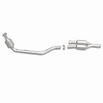 MagnaFlow 5411188 carb direct-fit catalytic converter, side view of the turntable spin