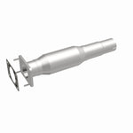 MagnaFlow 4561070 carb direct-fit catalytic converter, front three-quarter view of the turntable spin