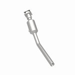 MagnaFlow 5461242 carb direct-fit catalytic converter, rear three-quarter view of the turntable spin