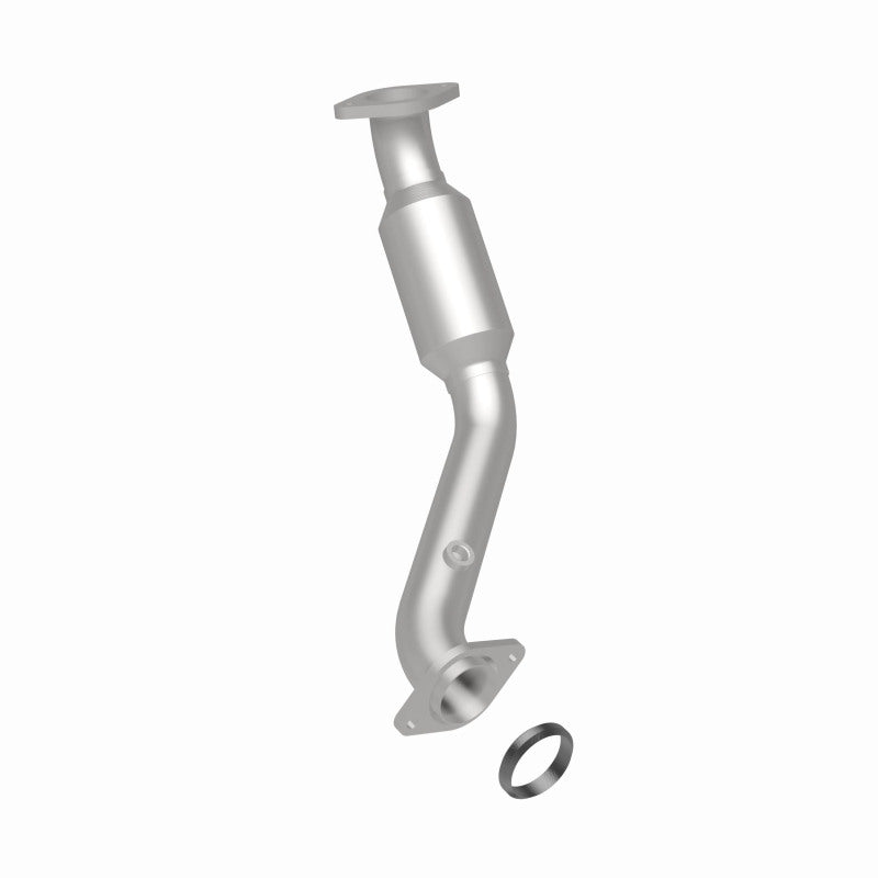 MagnaFlow 5461999 carb direct-fit catalytic converter, rear three-quarter view of the turntable spin