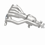 MagnaFlow 22-258 oem grade manifold converter, side view of the turntable spin