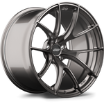 Silver-grey aluminum alloy wheel with Y-spoke design and five-bolt mounting pattern isolated on white background - APEX Wheels wheel for 20x11.5 ET29 5x114.3 - Anthracite