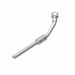 MagnaFlow 52382 oem grade direct-fit catalytic converter, rear view of the turntable spin