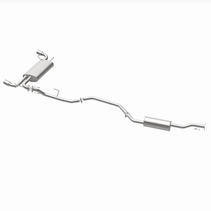 BRExhaust 106-0098 direct-fit exhaust kit, opposite rear three-quarter view of the turntable spin