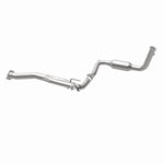 MagnaFlow 5451582 carb direct-fit catalytic converter, opposite rear three-quarter view of the turntable spin