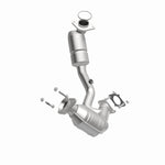 MagnaFlow 5411466 carb direct-fit catalytic converter, opposite front three-quarter view of the turntable spin
