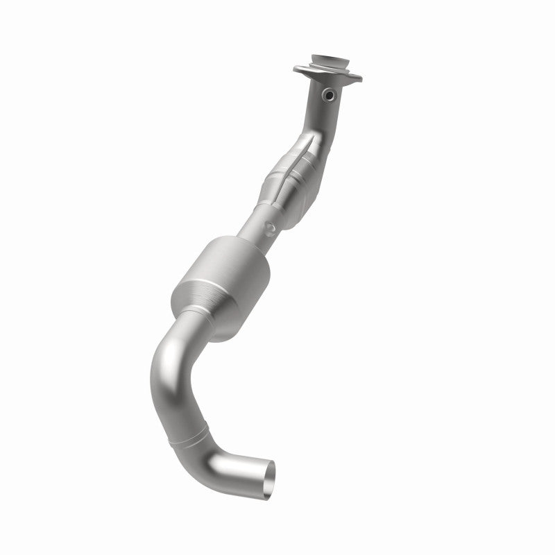 MagnaFlow 52449 oem grade direct-fit catalytic converter, opposite rear three-quarter view of the turntable spin