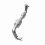 MagnaFlow 52449 oem grade direct-fit catalytic converter, opposite rear three-quarter view of the turntable spin