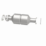 MagnaFlow 3391242 carb direct-fit catalytic converter, side view of the turntable spin