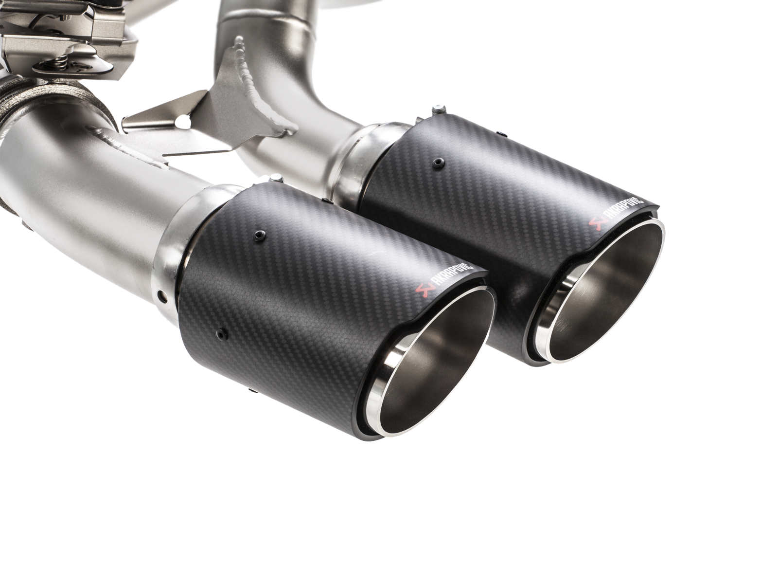 Akrapovic BMW M2 F87 (Excl M2 Competition) Evolution Line Cat Back (Titanium) w/Carbon Tips ME-BM/T/8H for BMW M2 F87 2016-2018, rear view
