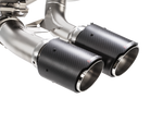 Akrapovic BMW M2 F87 (Excl M2 Competition) Evolution Line Cat Back (Titanium) w/Carbon Tips ME-BM/T/8H for BMW M2 F87 2016-2018, rear view