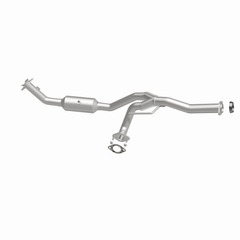 MagnaFlow 5551676 carb direct-fit catalytic converter, side view of the turntable spin