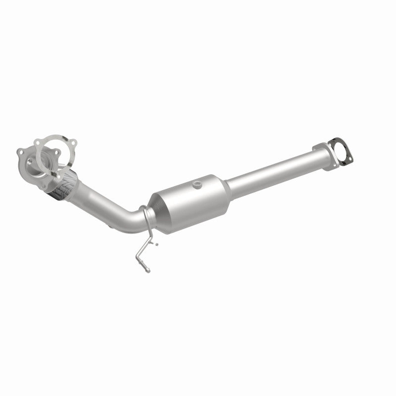 MagnaFlow 5461738 carb direct-fit catalytic converter, front three-quarter view of the turntable spin