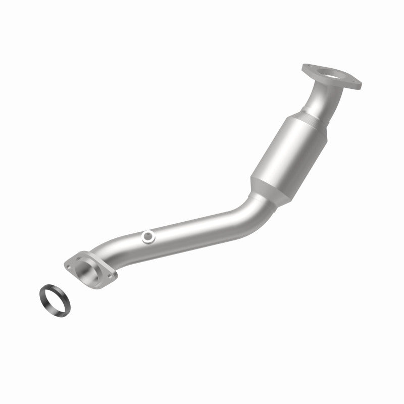 MagnaFlow 5461999 carb direct-fit catalytic converter, rear view of the turntable spin