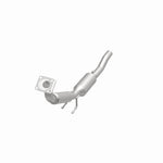 MagnaFlow 5461526 carb direct-fit catalytic converter, opposite front three-quarter view of the turntable spin
