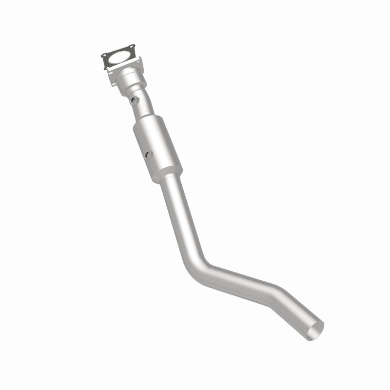 MagnaFlow 21-461 oem grade direct-fit catalytic converter, rear three-quarter view of the turntable spin
