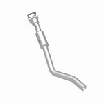 MagnaFlow 21-461 oem grade direct-fit catalytic converter, rear three-quarter view of the turntable spin