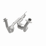 MagnaFlow 23178 hm grade direct-fit catalytic converter, opposite front three-quarter view of the turntable spin