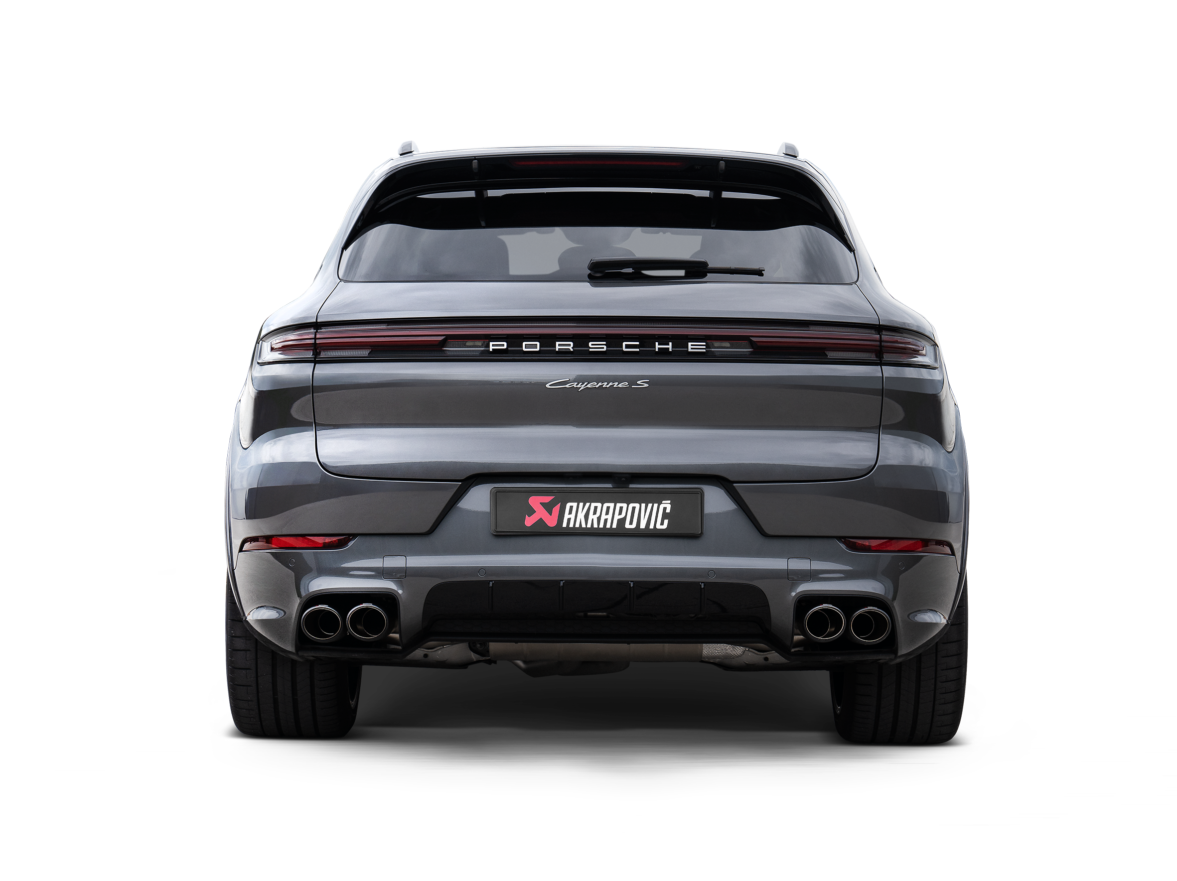 Akrapovic Evolution Line (Titanium) S-PO/T/3H for Porsche Cayenne / E-Hybrid / Coupe (9Y0.2) 2024-2026, side view