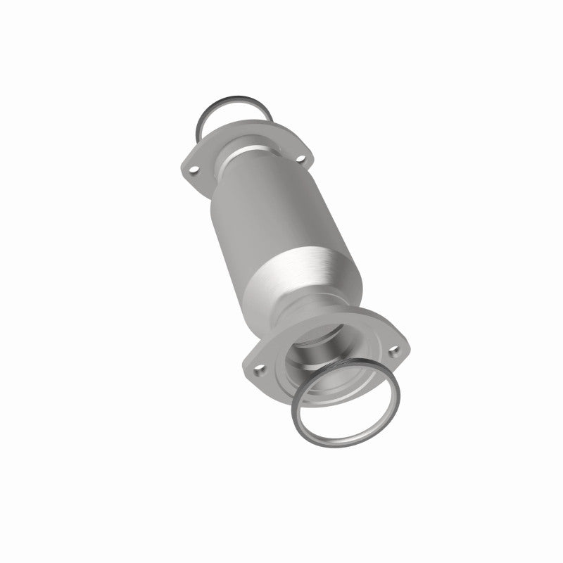 MagnaFlow 24455 epa direct-fit catalytic converter, opposite side view of the turntable spin