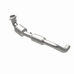 MagnaFlow 5582705 carb direct-fit catalytic converter, rear view of the turntable spin
