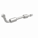 MagnaFlow 5481626 carb direct-fit catalytic converter, front three-quarter view of the turntable spin